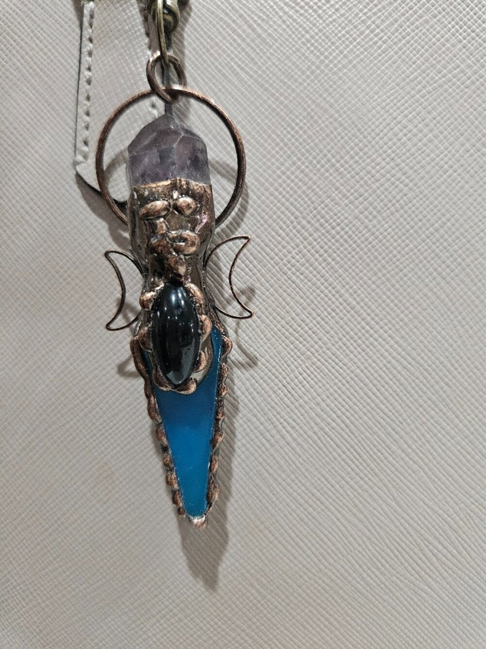 Handcrafted gemstone "angel" pendant/charm